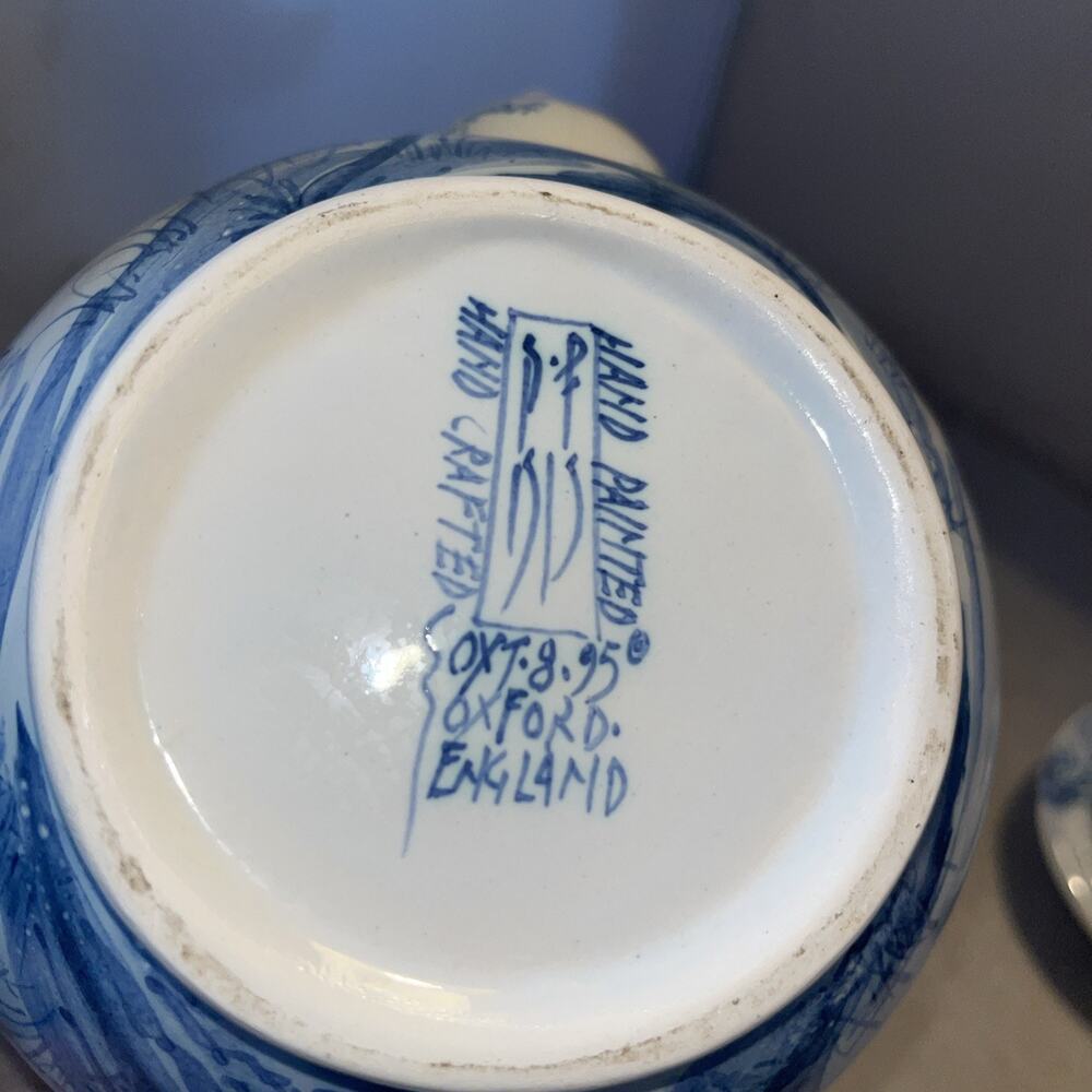 English Garden Collection Isis Ceramics Blue + White Teapot by Deborah Sears - Picture 6 of 6